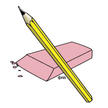 Pencil and eraser